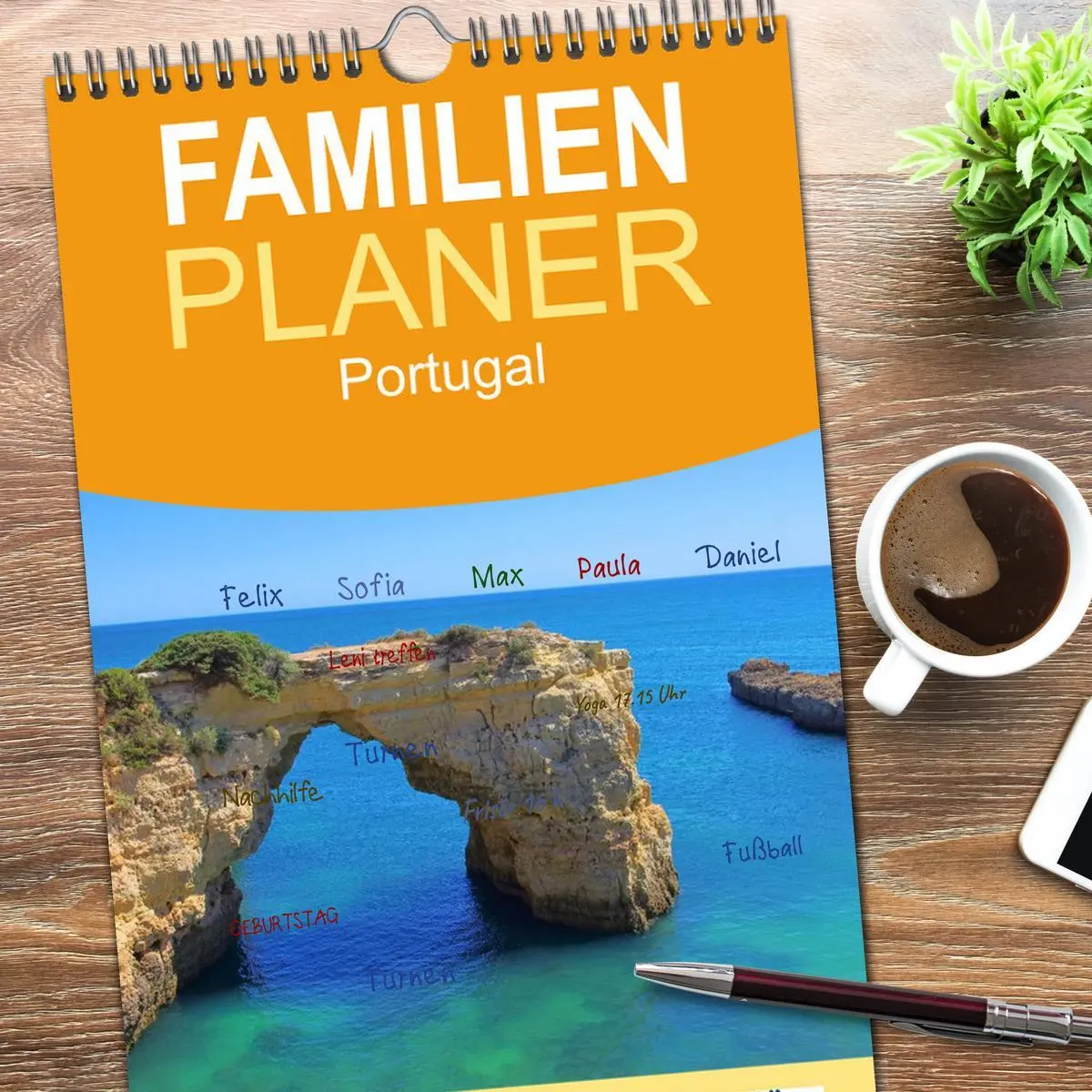 Bild: 9783516519112 | Familienplaner 2026 - Portugal mit 5 Spalten (Wandkalender, 21 x 45...