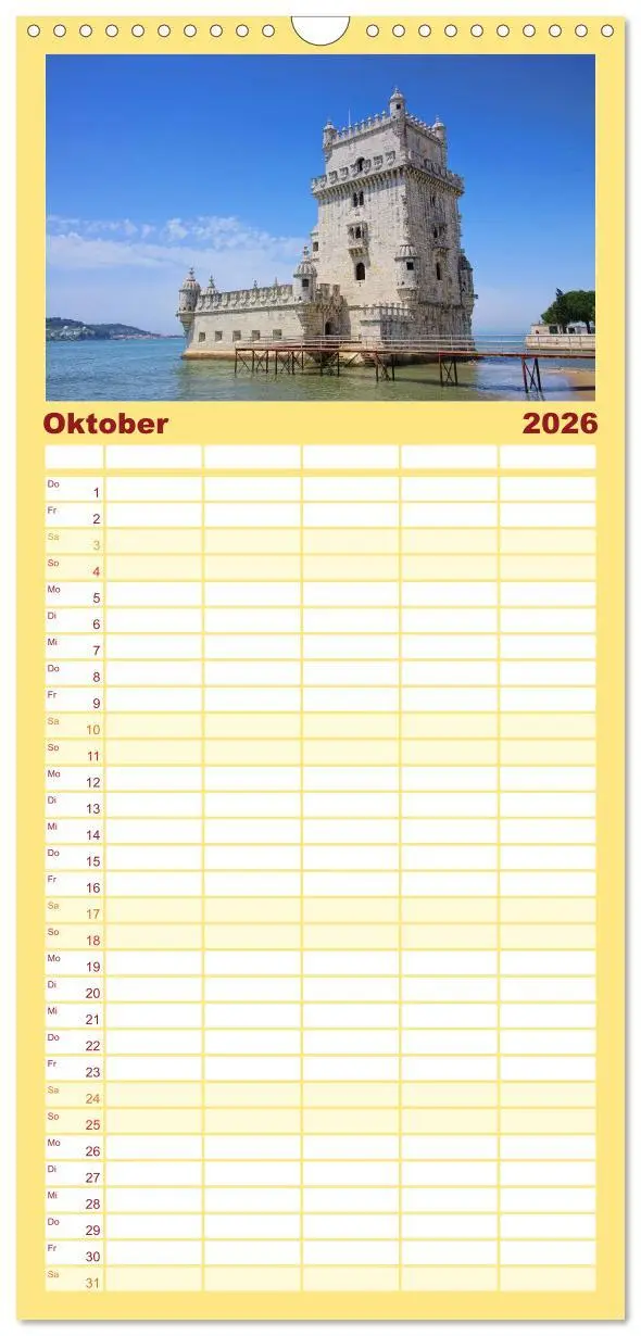 Bild: 9783516519112 | Familienplaner 2026 - Portugal mit 5 Spalten (Wandkalender, 21 x 45...