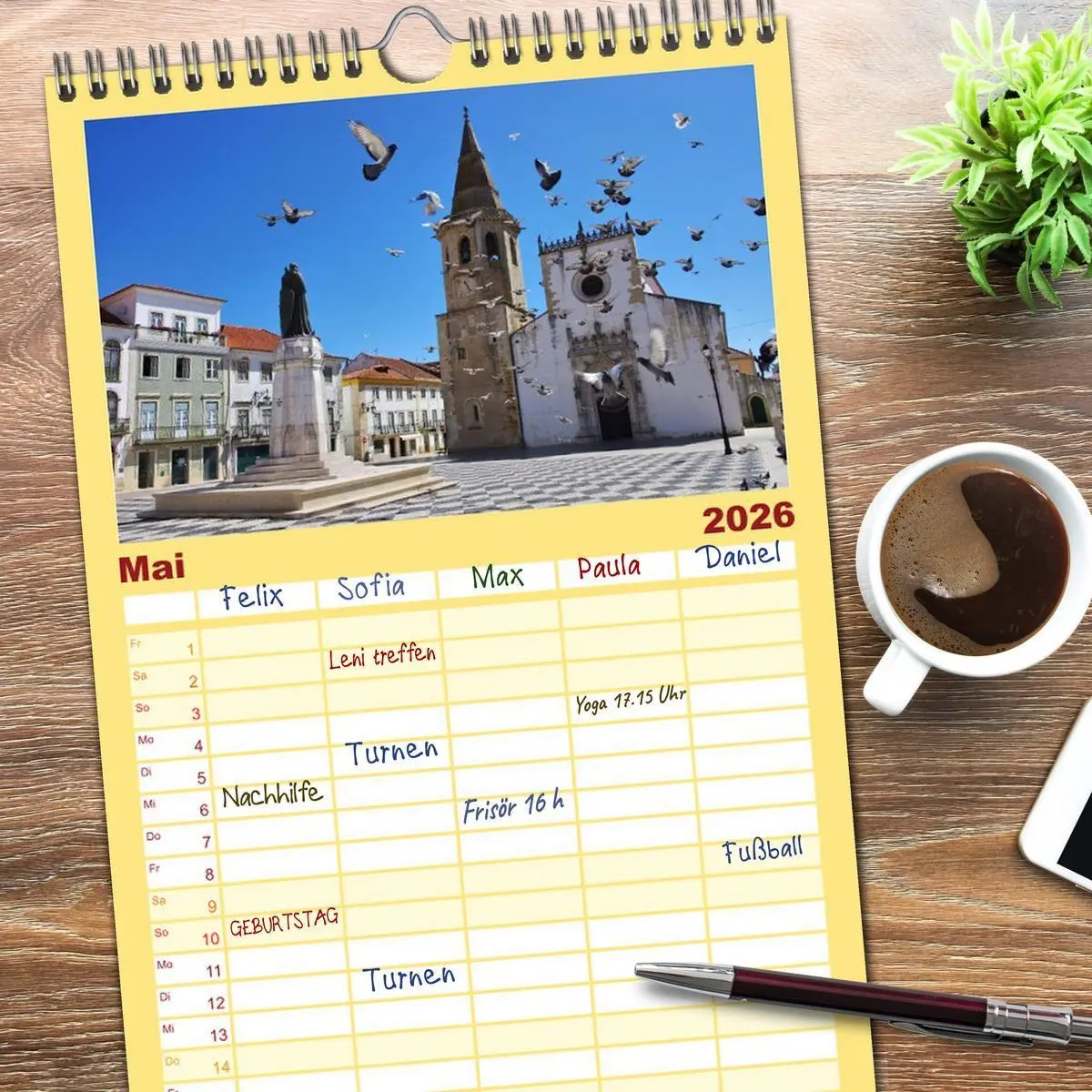 Bild: 9783516519112 | Familienplaner 2026 - Portugal mit 5 Spalten (Wandkalender, 21 x 45...
