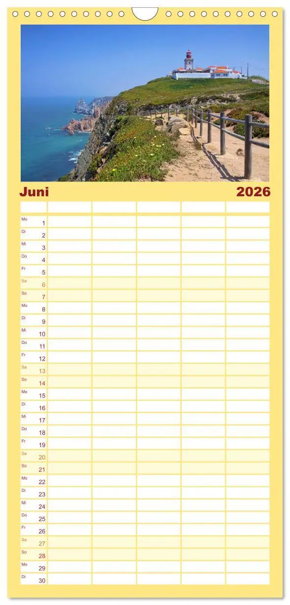 Bild: 9783516519112 | Familienplaner 2026 - Portugal mit 5 Spalten (Wandkalender, 21 x 45...