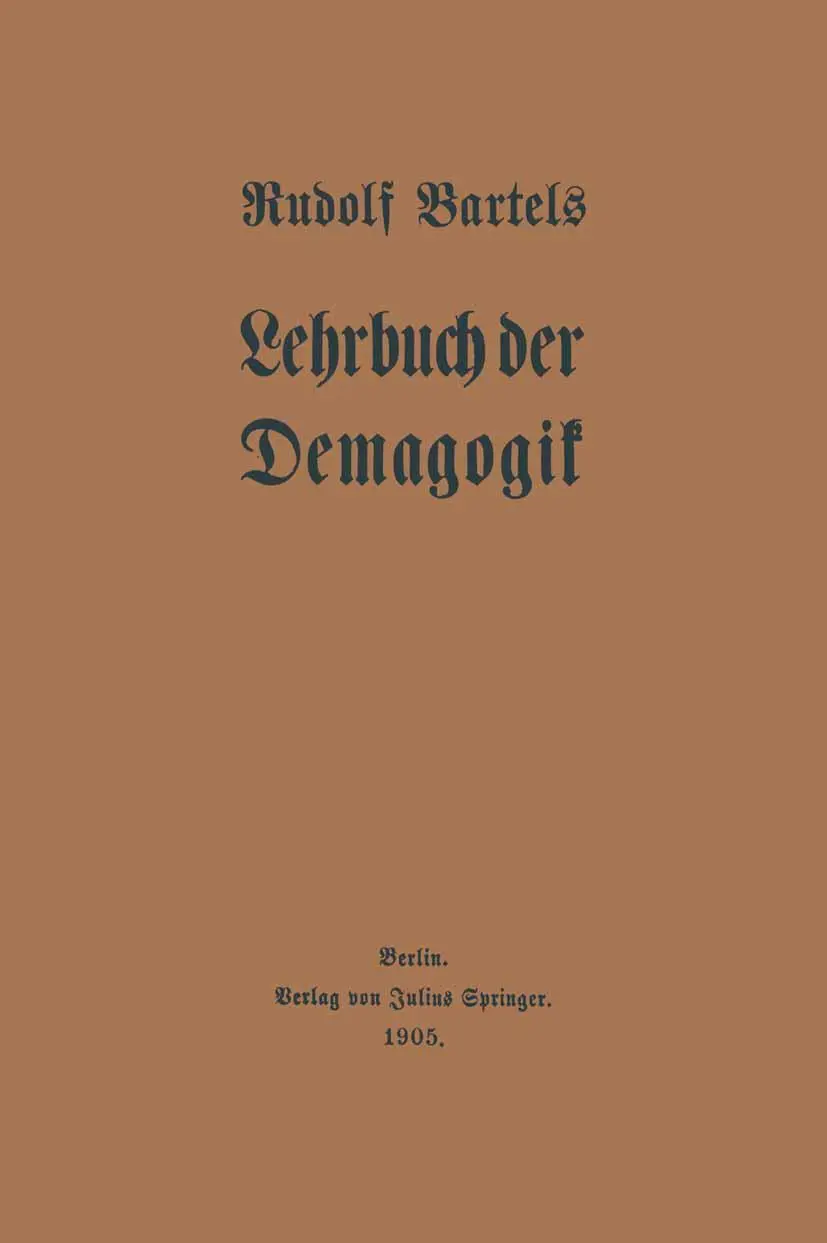 Cover: 9783642939112 | Lehrbuch der Demagogik | Rudolf Bartels | Taschenbuch | viii | Deutsch