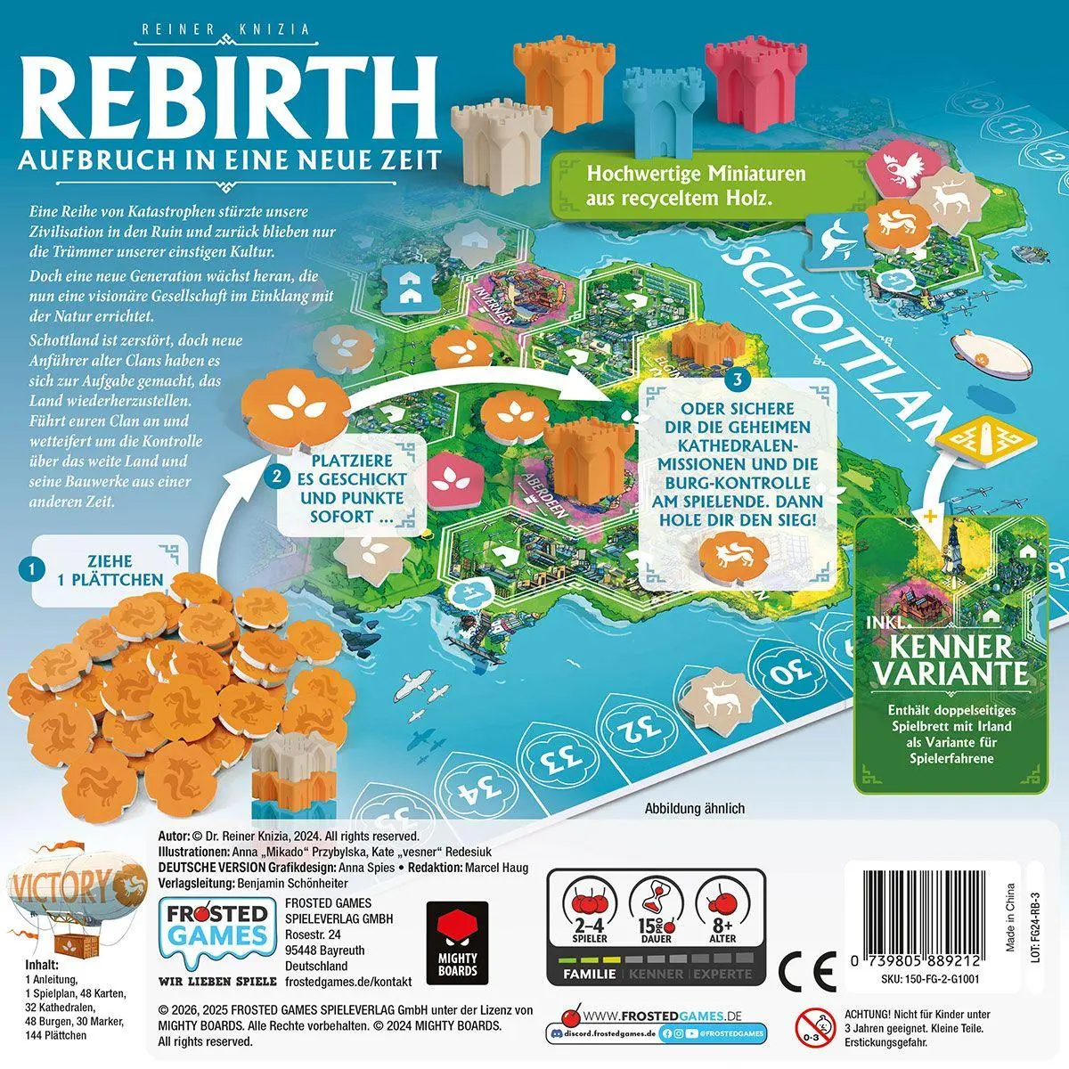 Bild: 739805889212 | Rebirth: Aufbruch in eine neue Zeit | Reiner Knizia | Spiel | FRGD0037