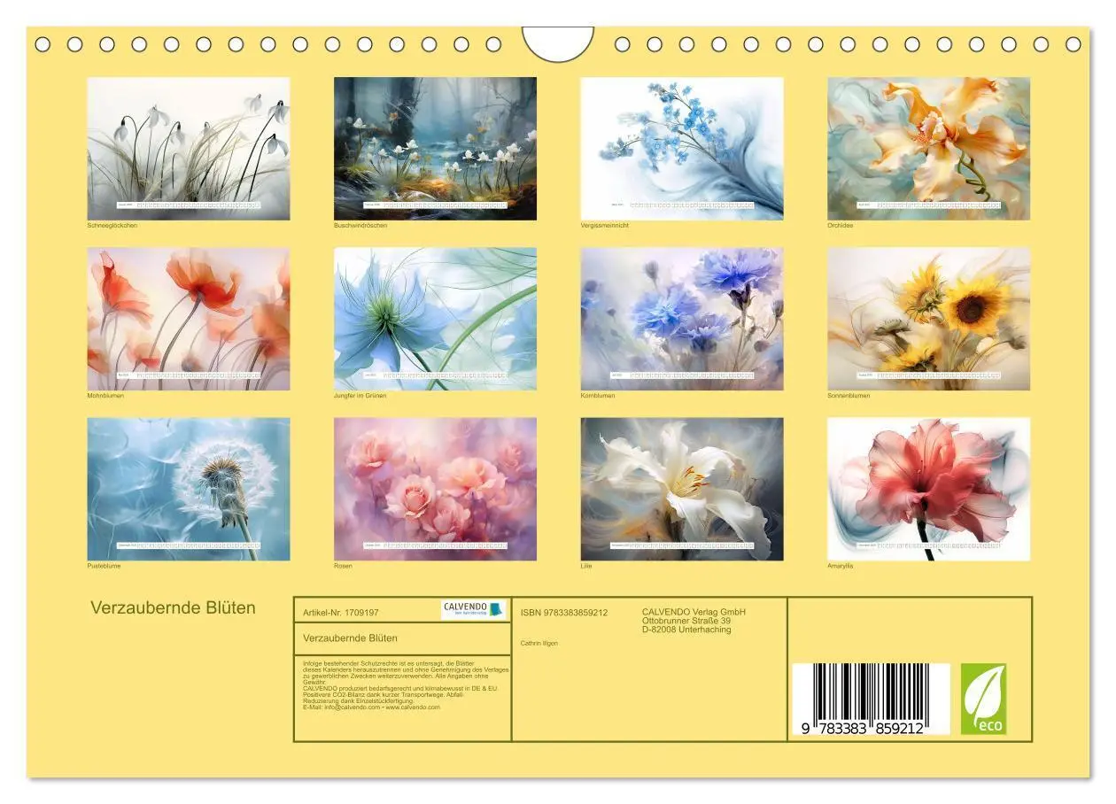 Bild: 9783383859212 | Verzaubernde Blüten (Wandkalender 2025 DIN A4 quer), CALVENDO...