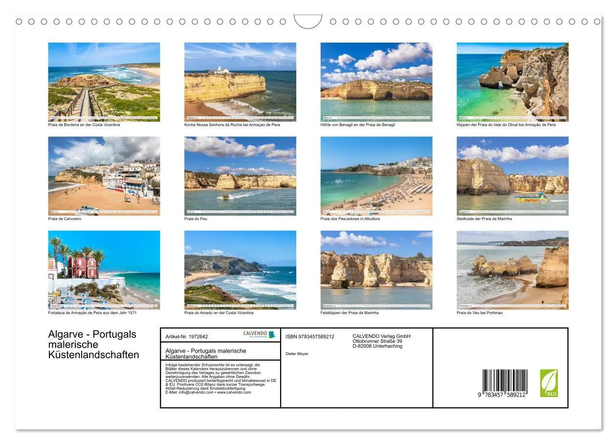 Bild: 9783457589212 | Algarve - Portugals malerische Küstenlandschaften (Wandkalender...