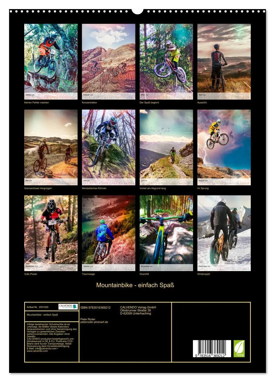Bild: 9783516369212 | Mountainbike - einfach Spaß (Wandkalender 2026 DIN A2 hoch),...