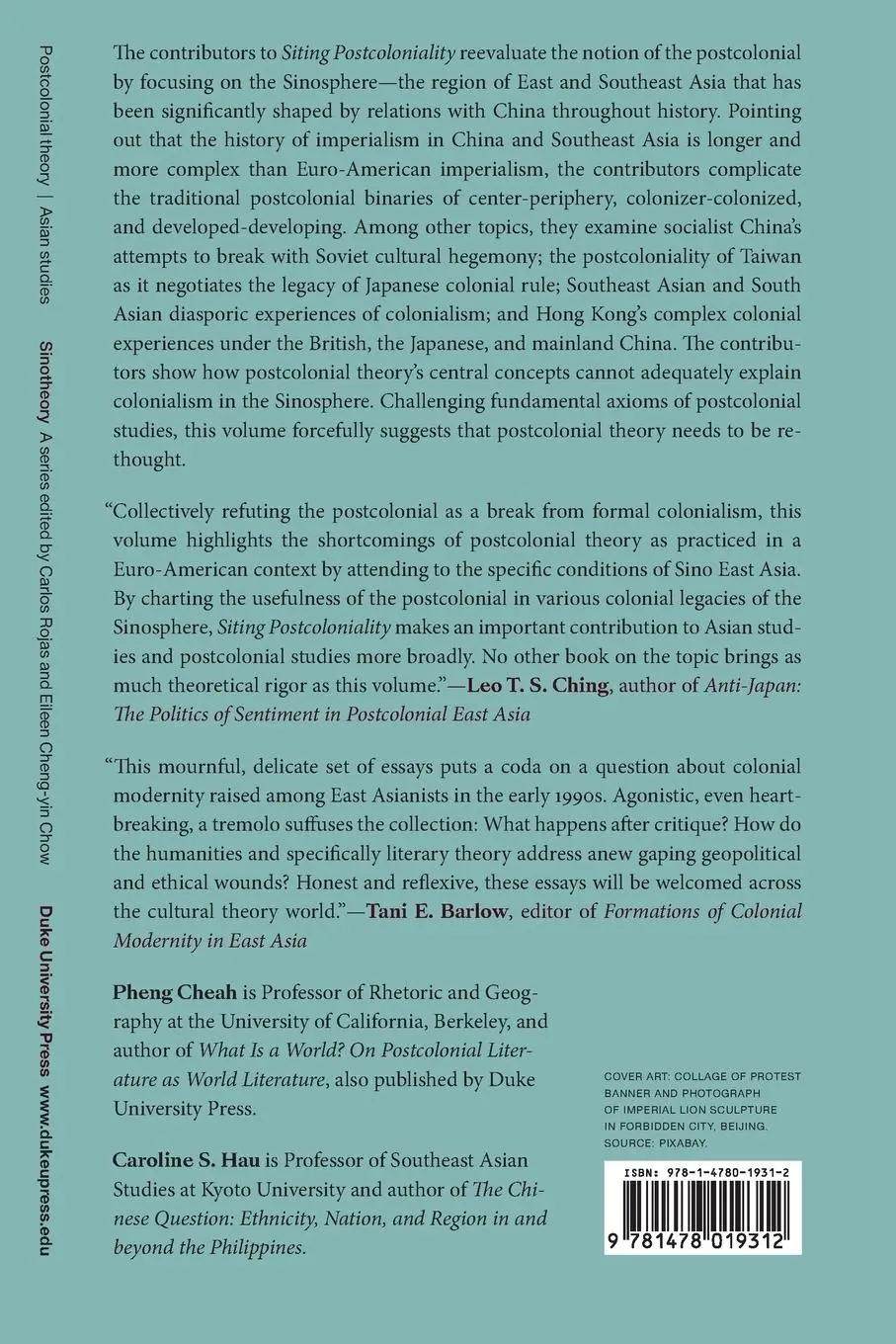 Rückseite: 9781478019312 | Siting Postcoloniality | Pheng Cheah | Taschenbuch | Englisch | 2022
