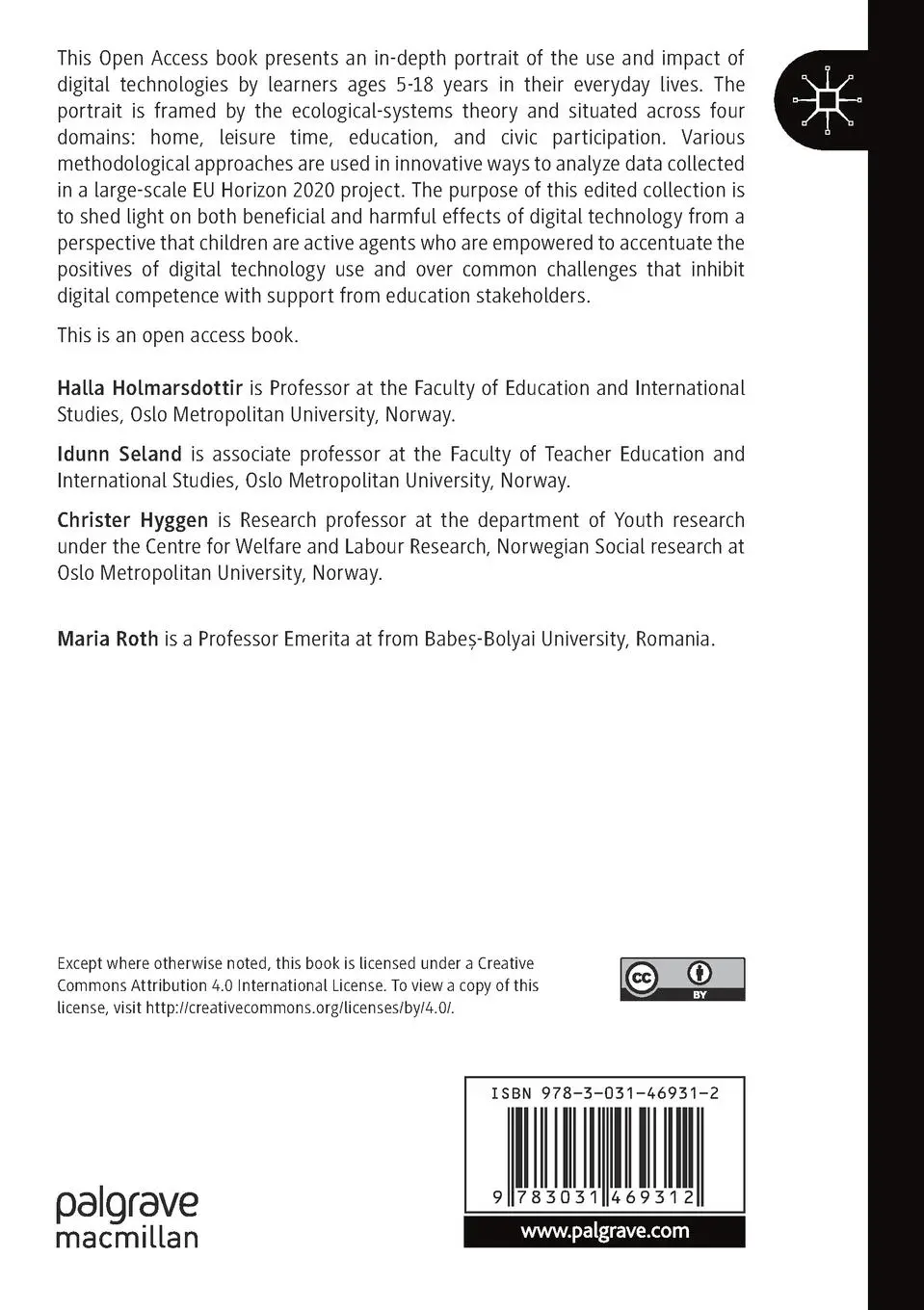 Rückseite: 9783031469312 | Understanding The Everyday Digital Lives of Children and Young People