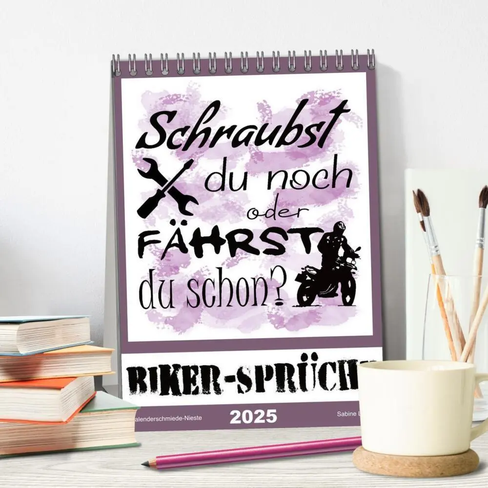 Bild: 9783435939312 | Biker-Sprüche (Tischkalender 2025 DIN A5 hoch), CALVENDO...