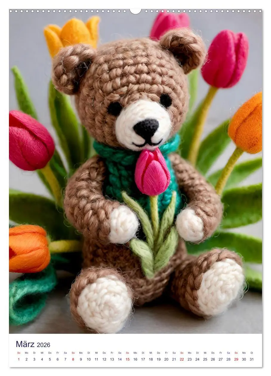 Bild: 9783457269312 | Teddys aus Wolle (hochwertiger Premium Wandkalender 2026 DIN A2...