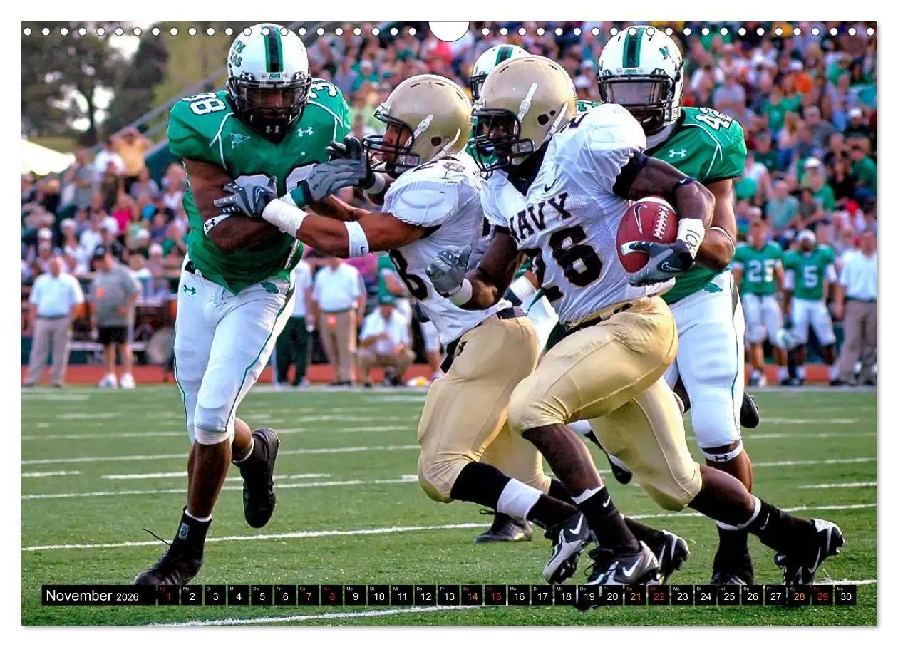Bild: 9783516049312 | Kraft und Taktik - American Football (Wandkalender 2026 DIN A3...
