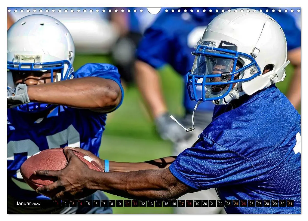 Bild: 9783516049312 | Kraft und Taktik - American Football (Wandkalender 2026 DIN A3...