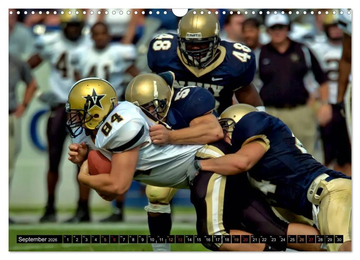 Bild: 9783516049312 | Kraft und Taktik - American Football (Wandkalender 2026 DIN A3...
