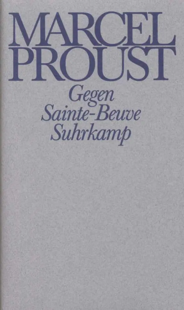 Gegen Sainte-Beuve
