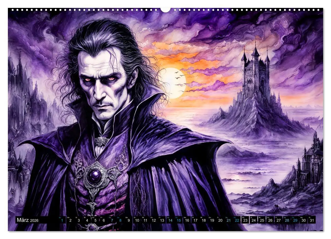 Bild: 9783457259412 | Finsternis der Vampire - Mystischer düsterer Fantasy Kalender...