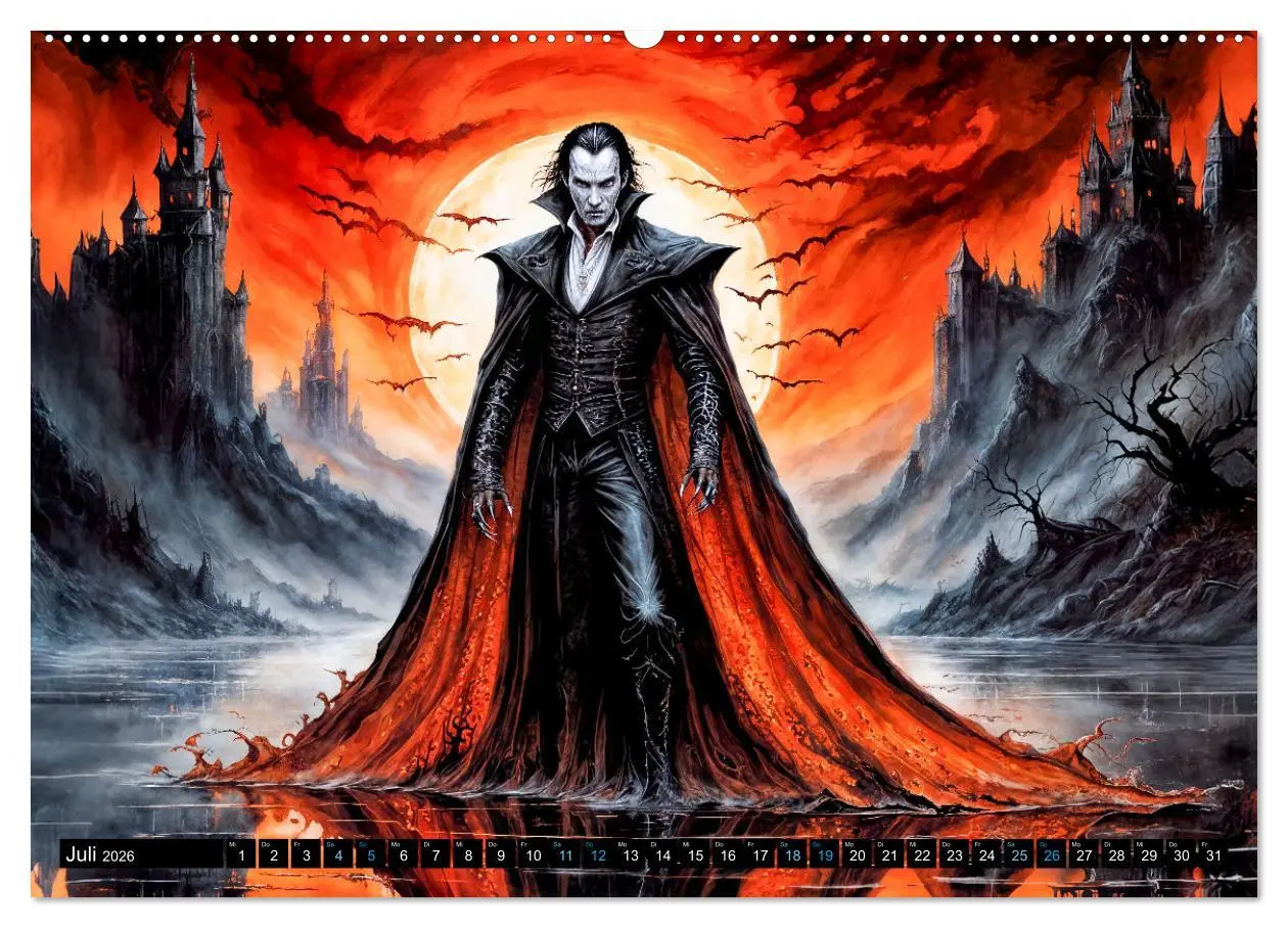 Bild: 9783457259412 | Finsternis der Vampire - Mystischer düsterer Fantasy Kalender...