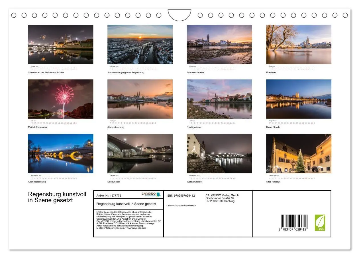 Bild: 9783457639412 | Regensburg kunstvoll in Szene gesetzt (Wandkalender 2026 DIN A4...