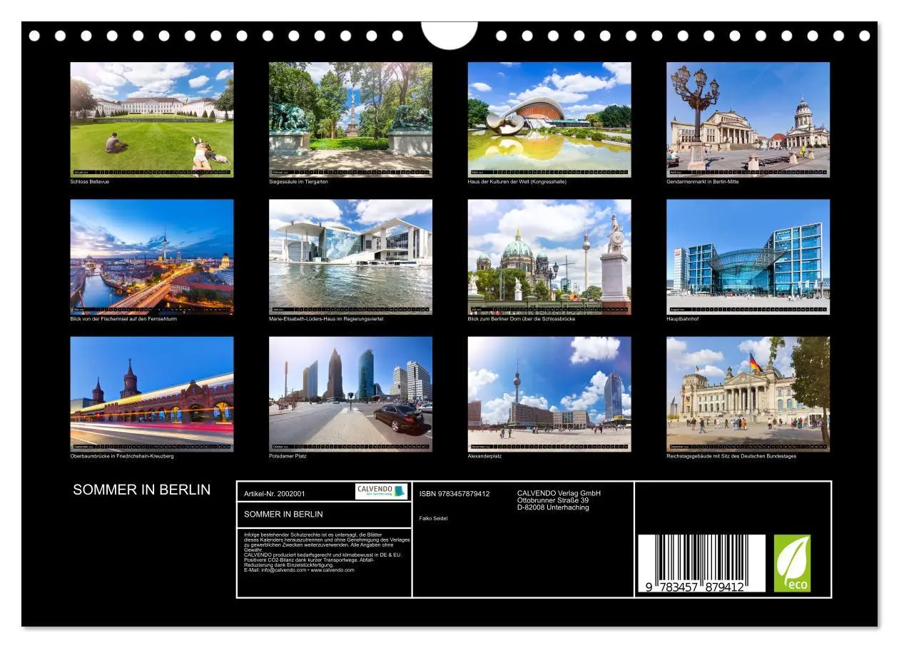 Bild: 9783457879412 | SOMMER IN BERLIN (Wandkalender 2026 DIN A4 quer), CALVENDO...