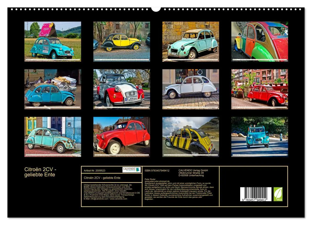 Bild: 9783457949412 | Citroën 2CV - geliebte Ente (hochwertiger Premium Wandkalender 2026...