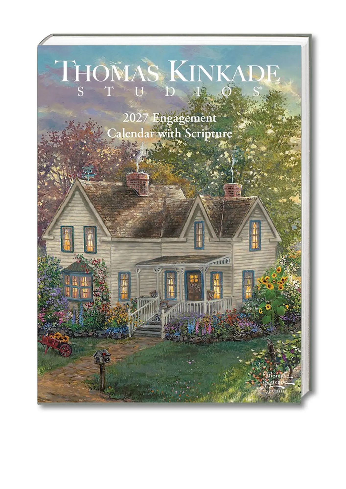 Cover: 9798881609412 | Thomas Kinkade: Engagement Calendar with Scripture 2027 | Andrews