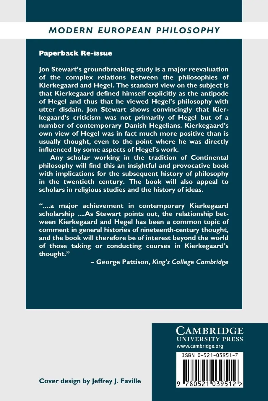 Rückseite: 9780521039512 | Kierkegaard's Relations to Hegel Reconsidered | Jon Bartley Stewart