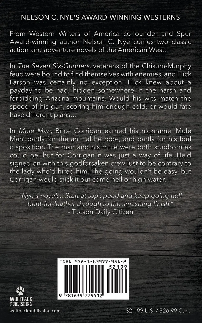 Rückseite: 9781639779512 | The Seven Six-Gunners and Mule Man: A Western Double | Nelson C. Nye