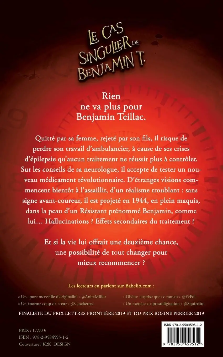 Rückseite: 9782958459512 | Le cas singulier de Benjamin T. | Catherine Rolland | Taschenbuch