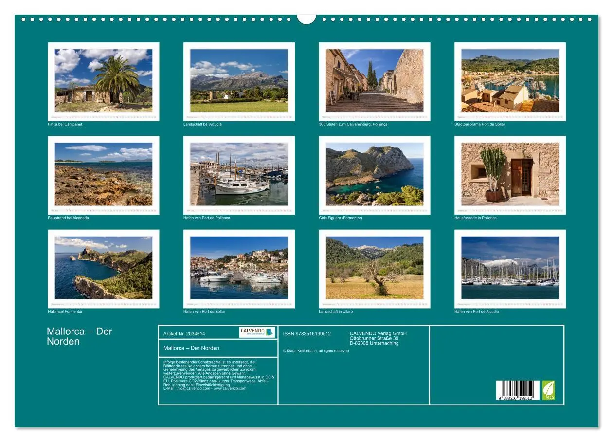 Bild: 9783516199512 | Mallorca - Der Norden (Wandkalender 2026 DIN A2 quer), CALVENDO...