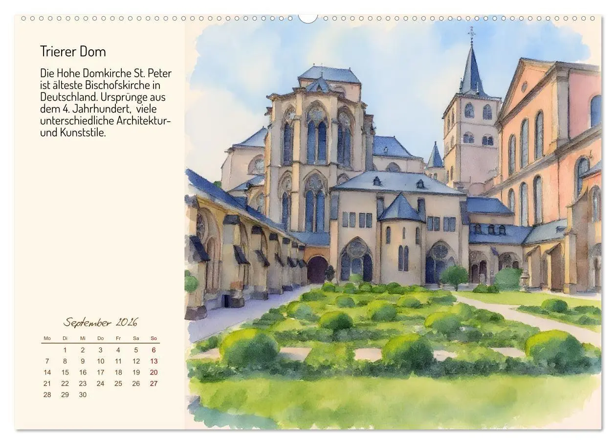 Bild: 9783516719512 | Deutschlands schönste Kirchen (Wandkalender 2026 DIN A2 quer),...