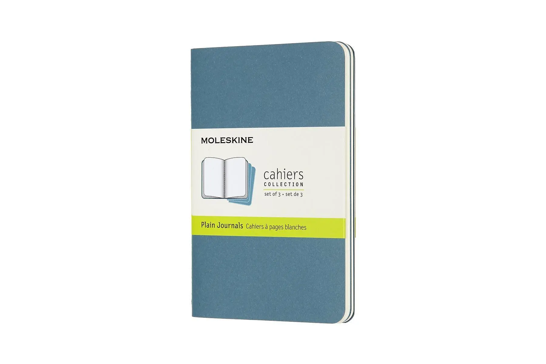 Cover: 8058647629612 | Moleskine Cahier Pocket/A6, 3er Set, Blanko, Lebhaftes Blau | 64 S.