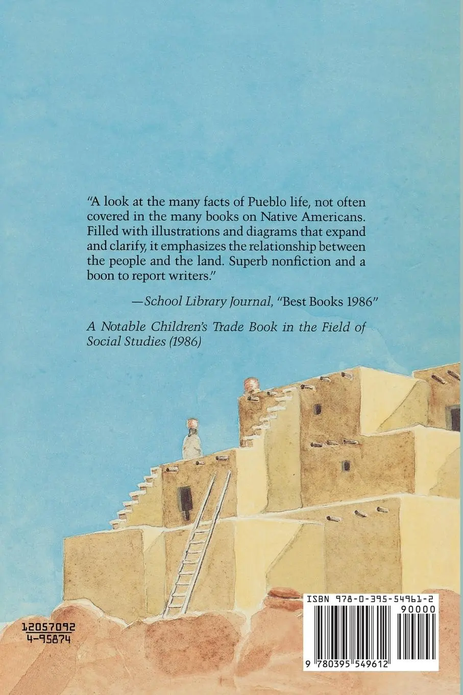 Rückseite: 9780395549612 | The Pueblo | Charlotte Yue | Taschenbuch | Englisch | 1990
