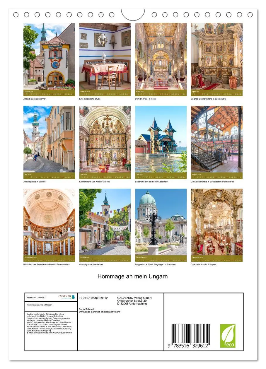 Bild: 9783516329612 | Hommage an mein Ungarn (Wandkalender 2026 DIN A4 hoch), CALVENDO...