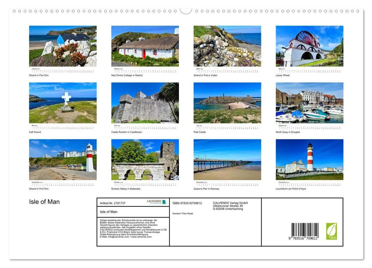 Bild: 9783516709612 | Isle of Man (hochwertiger Premium Wandkalender 2026 DIN A2 quer),...