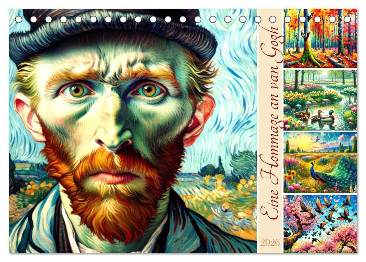 Cover: 9783457469712 | Eine Hommage an van Gogh (Tischkalender 2026 DIN A5 quer), CALVENDO...