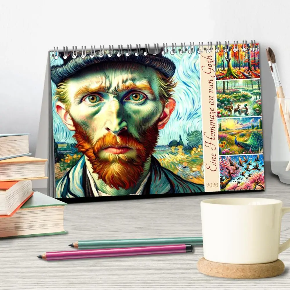 Bild: 9783457469712 | Eine Hommage an van Gogh (Tischkalender 2026 DIN A5 quer), CALVENDO...