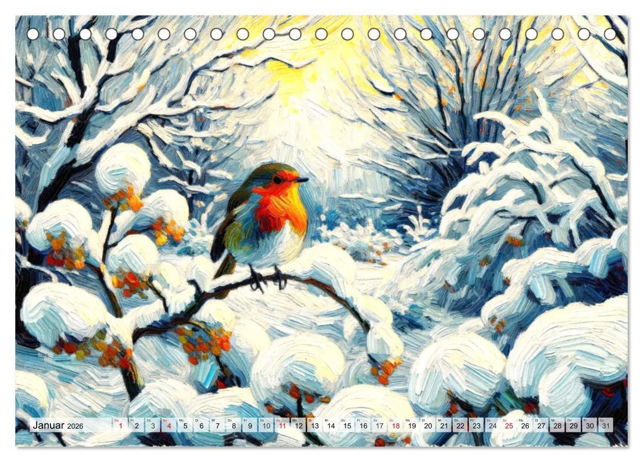 Bild: 9783457469712 | Eine Hommage an van Gogh (Tischkalender 2026 DIN A5 quer), CALVENDO...