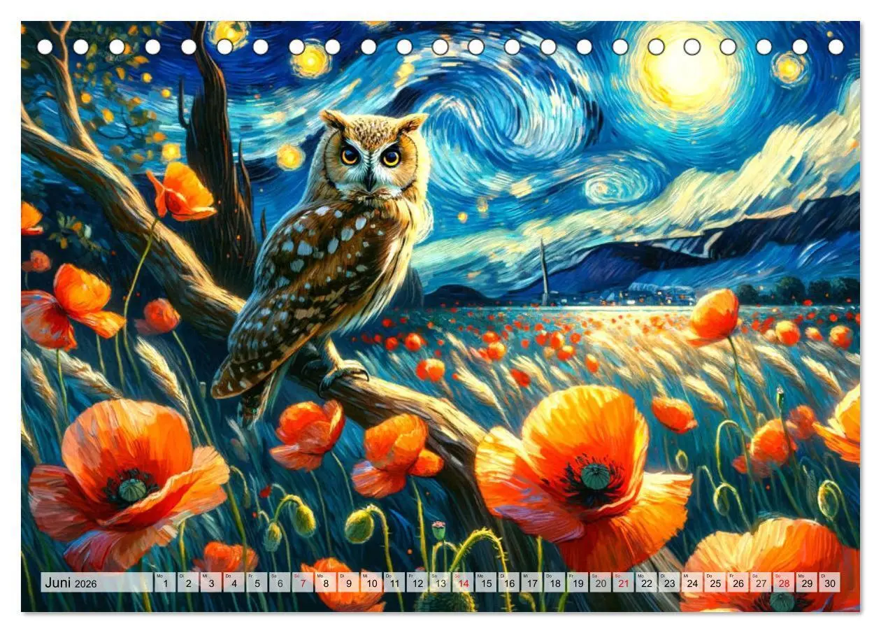 Bild: 9783457469712 | Eine Hommage an van Gogh (Tischkalender 2026 DIN A5 quer), CALVENDO...