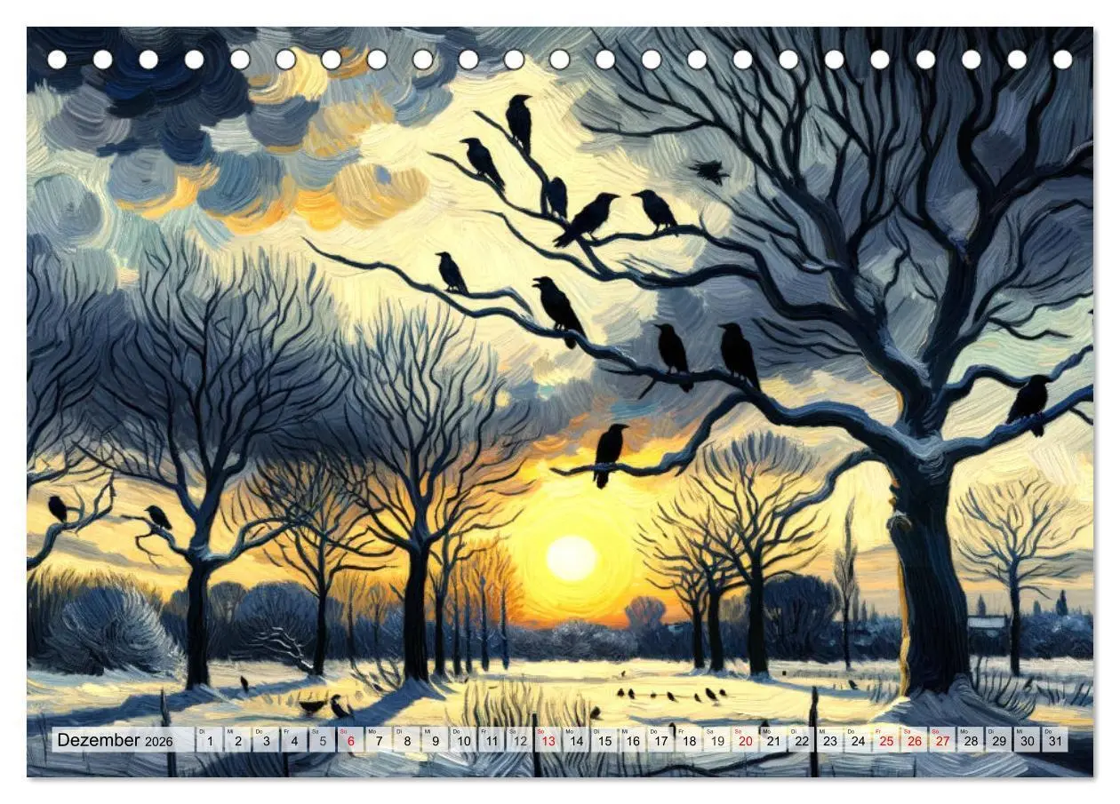 Bild: 9783457469712 | Eine Hommage an van Gogh (Tischkalender 2026 DIN A5 quer), CALVENDO...