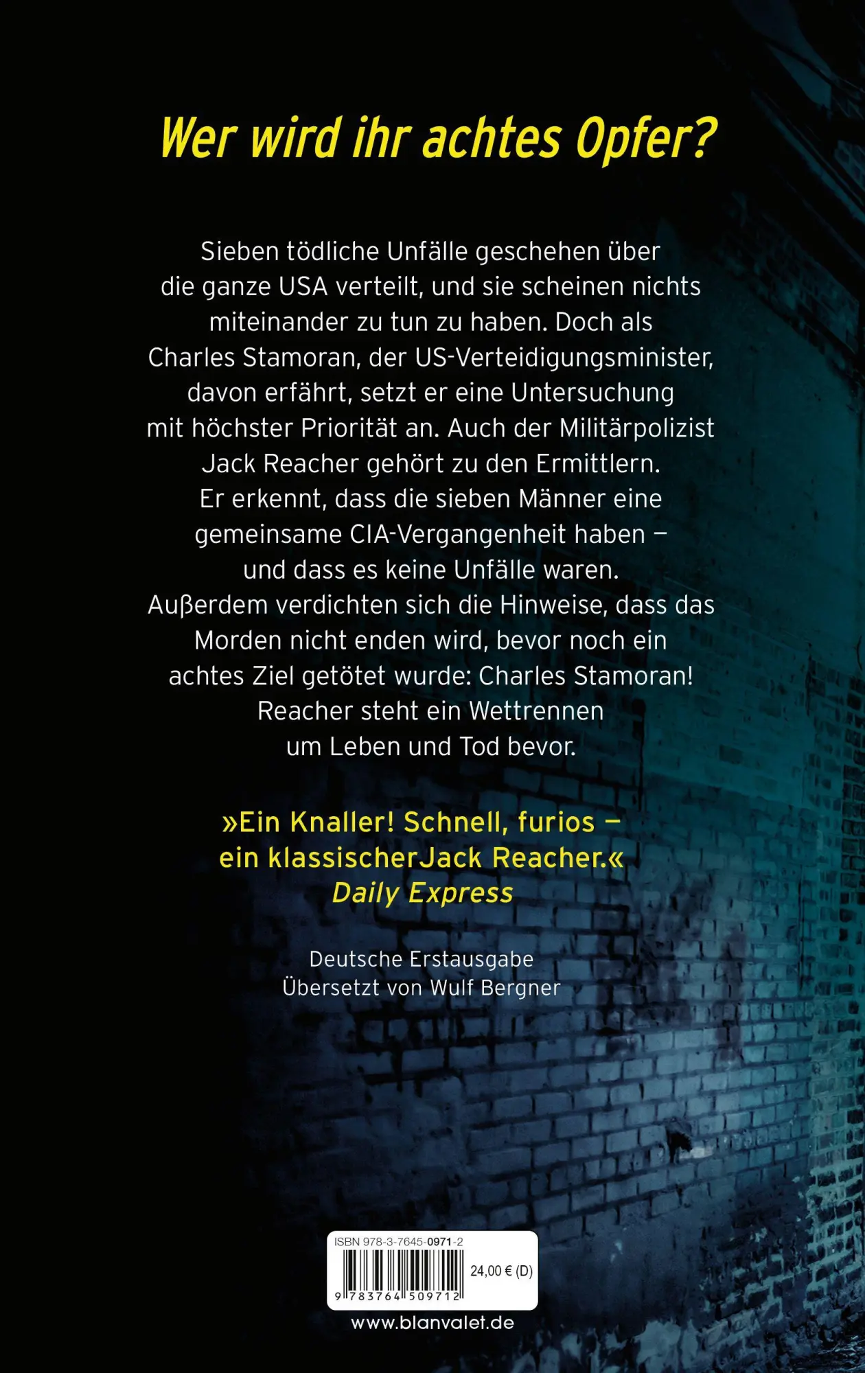 Bild: 9783764509712 | Der 8. Mann | Lee Child (u. a.) | Buch | Jack Reacher | 352 S. | 2026