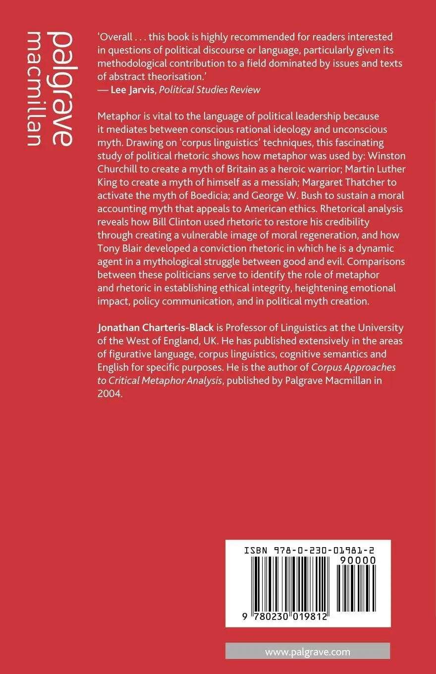 Rückseite: 9780230019812 | Politicians and Rhetoric | The Persuasive Power of Metaphor | Buch