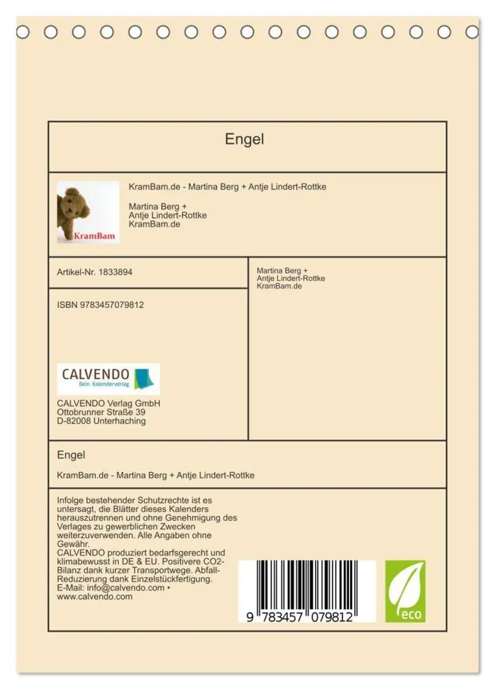 Bild: 9783457079812 | Engel (Tischkalender 2025 DIN A5 hoch), CALVENDO Monatskalender | 2025