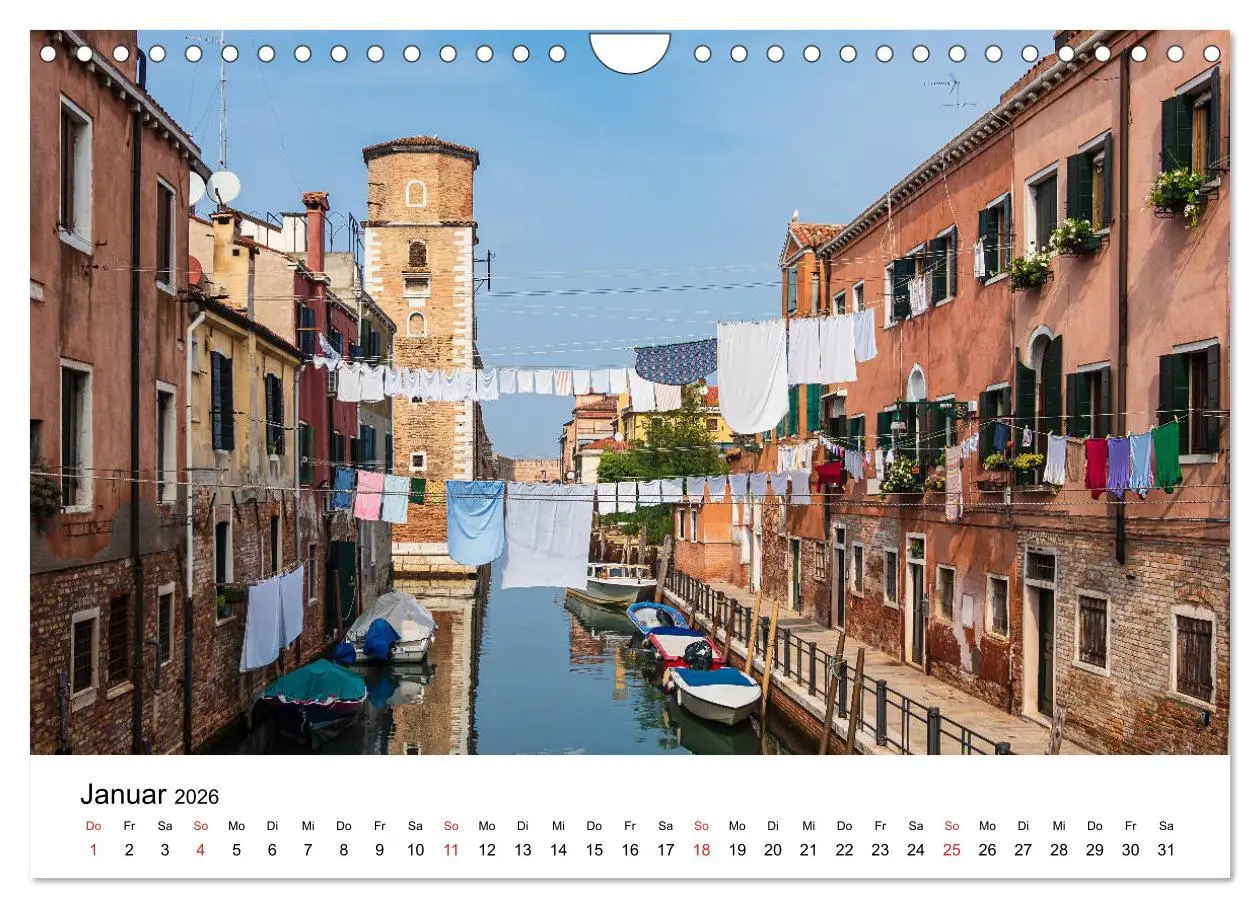 Bild: 9783457699812 | Unterwegs in Venedig (Wandkalender 2026 DIN A4 quer), CALVENDO...