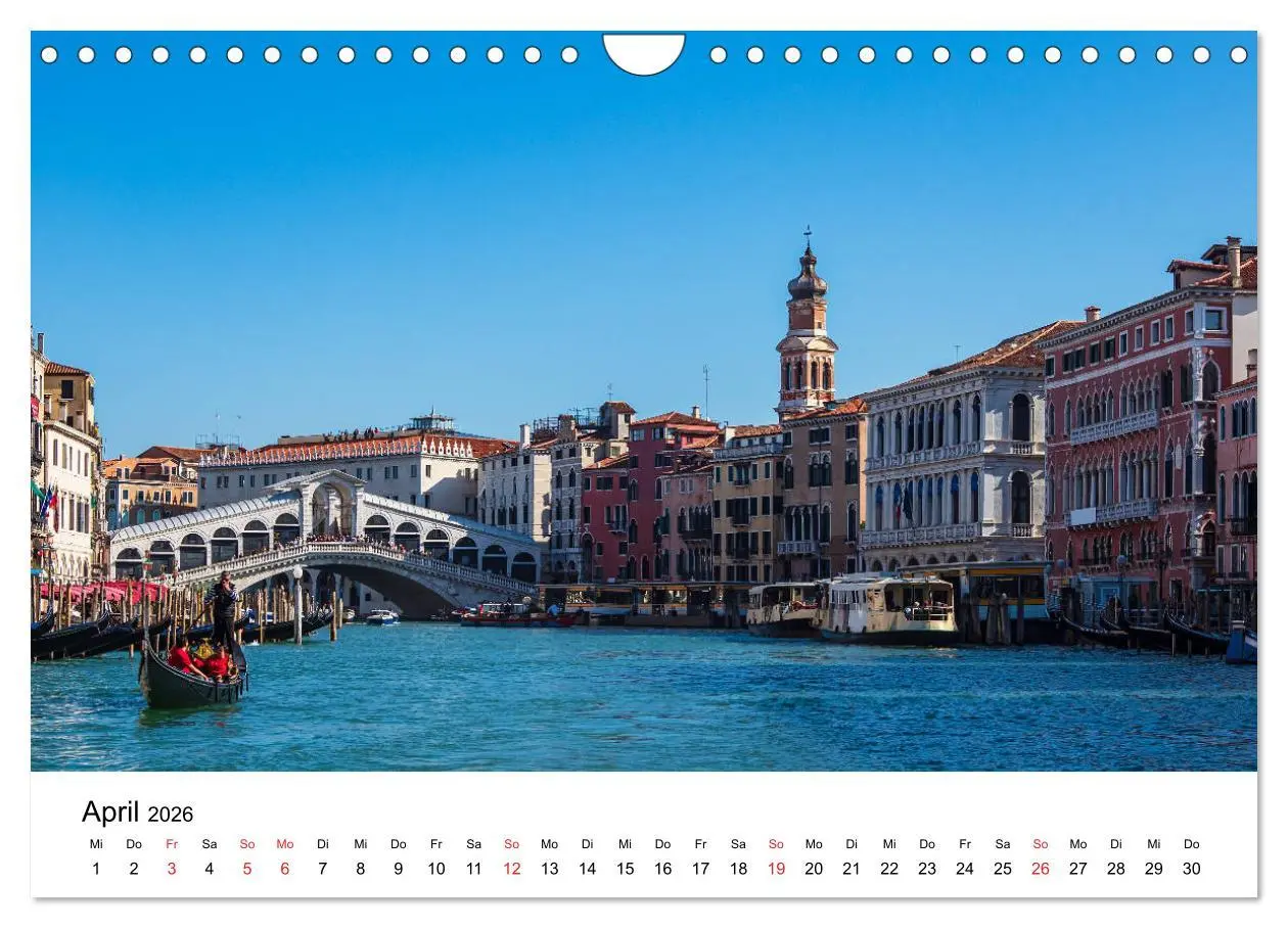 Bild: 9783457699812 | Unterwegs in Venedig (Wandkalender 2026 DIN A4 quer), CALVENDO...