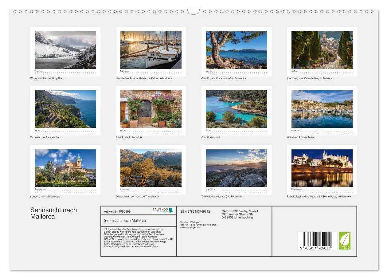 Bild: 9783457769812 | Sehnsucht nach Mallorca (hochwertiger Premium Wandkalender 2026 DIN...