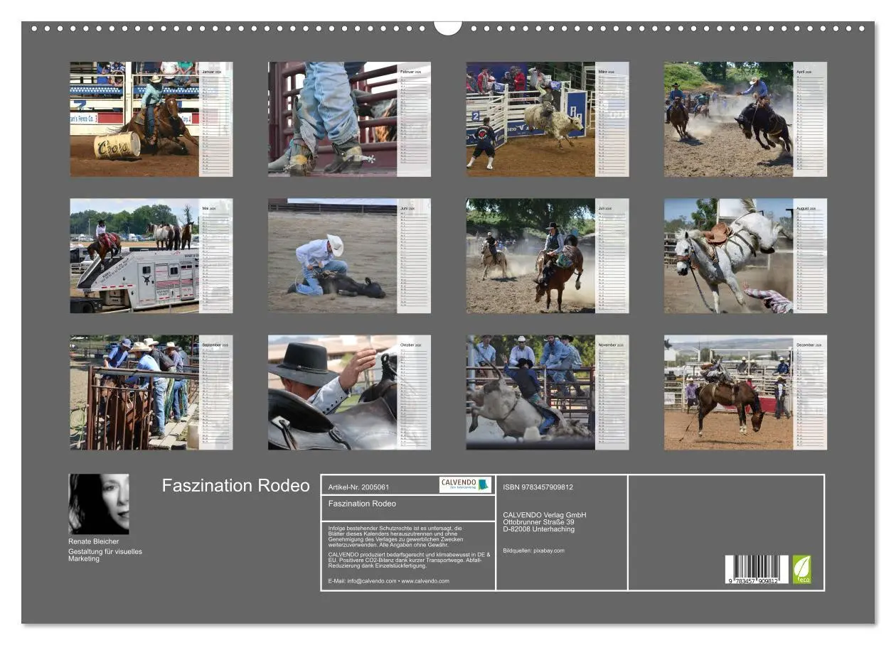 Bild: 9783457909812 | Faszination Rodeo (Wandkalender 2026 DIN A2 quer), CALVENDO...