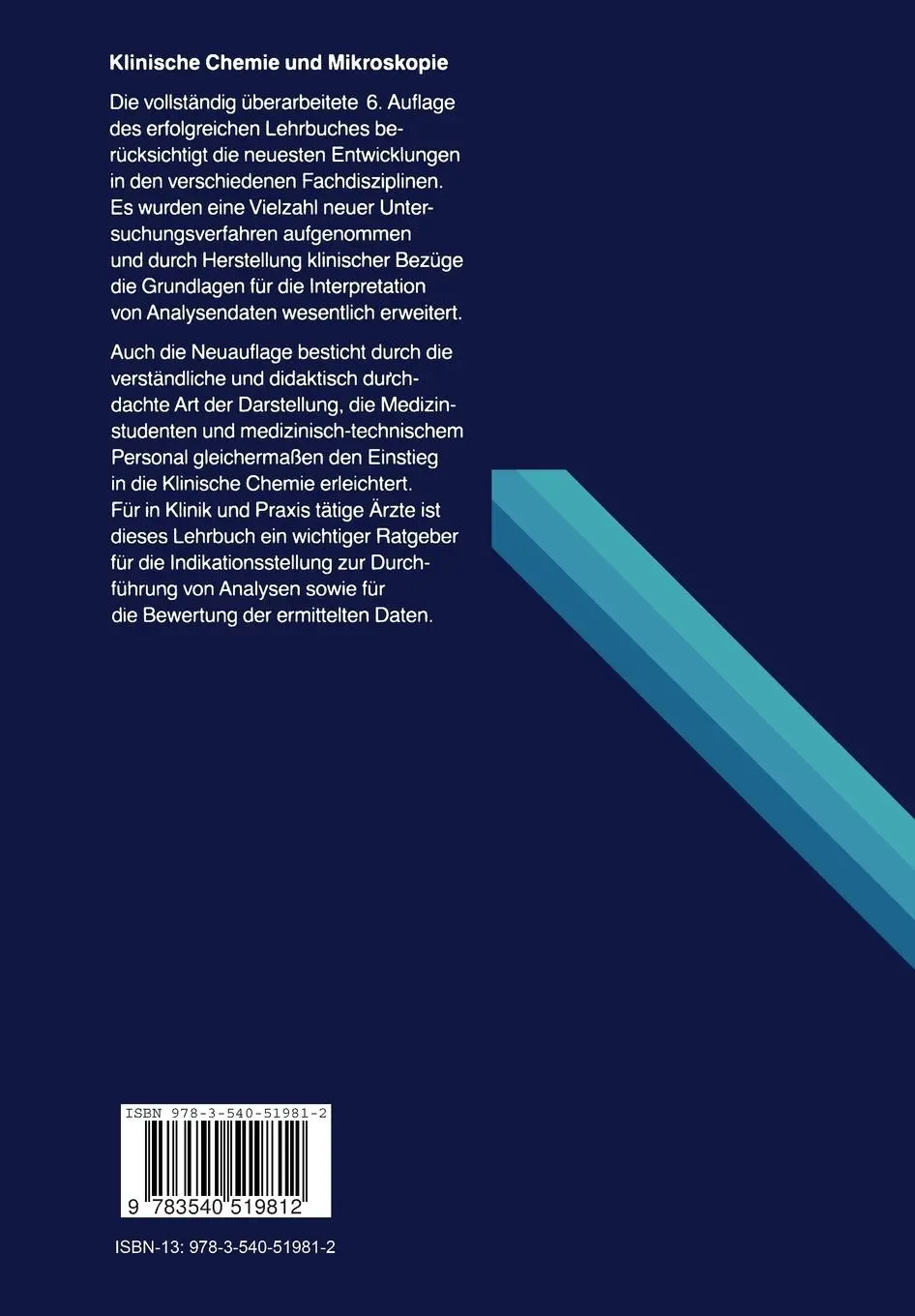 Rückseite: 9783540519812 | Klinische Chemie und Mikroskopie | Wirnt Rick | Taschenbuch | xxii