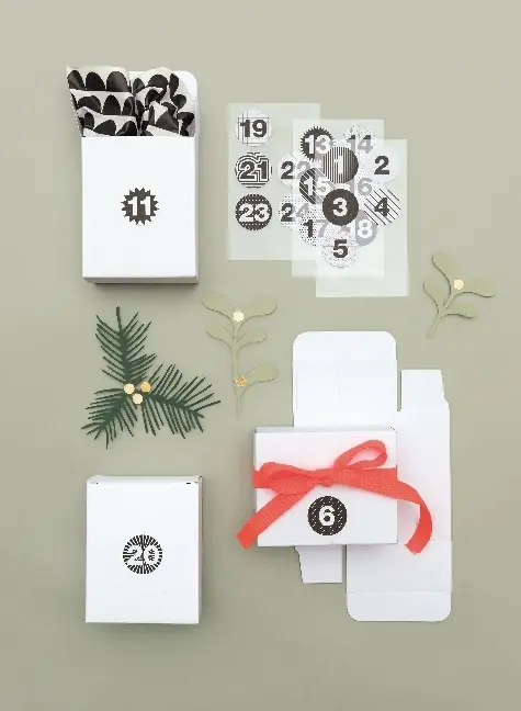 Cover: 4051271390013 | Adventskalender Boxen Weiss, 24 Stück | 24 Boxen à 4 x 8 x 10 cm