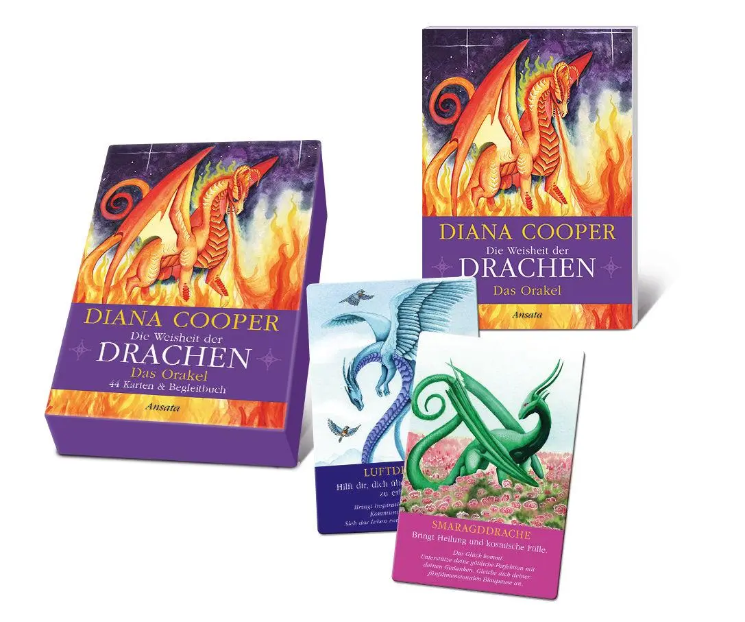 Bild: 4250939400013 | Die Weisheit der Drachen - Das Orakel | 44 Karten &amp; Begleitbuch | Box