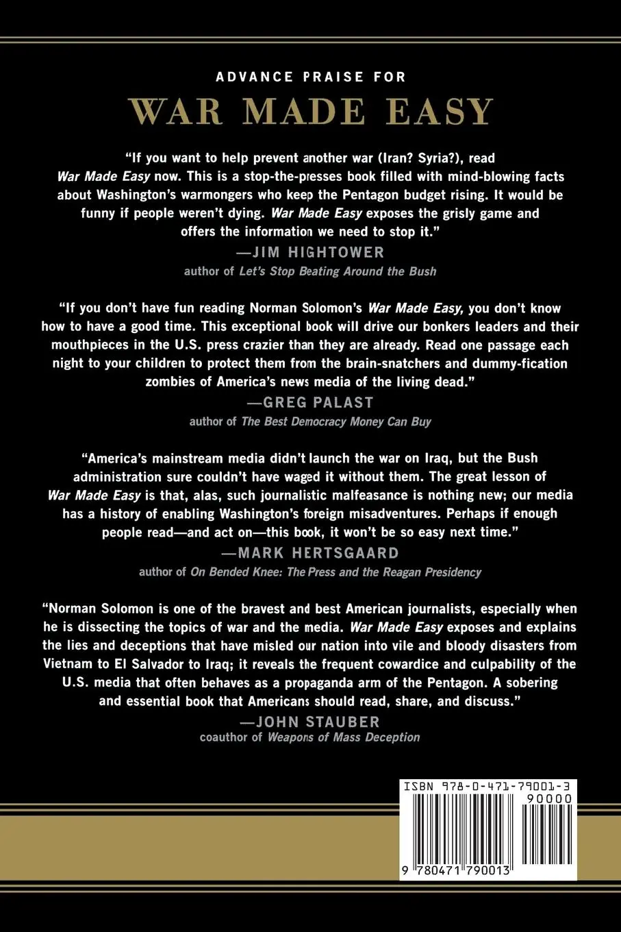 Rückseite: 9780471790013 | War Made Easy | How Presidents and Pundits Keep Spinning Us to Death