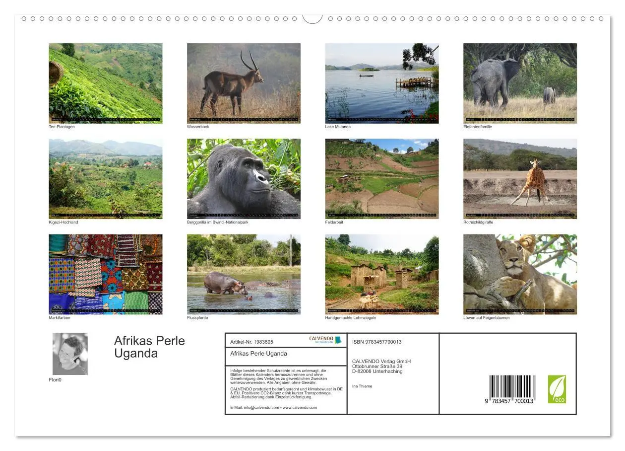 Bild: 9783457700013 | Afrikas Perle Uganda (hochwertiger Premium Wandkalender 2026 DIN A2...