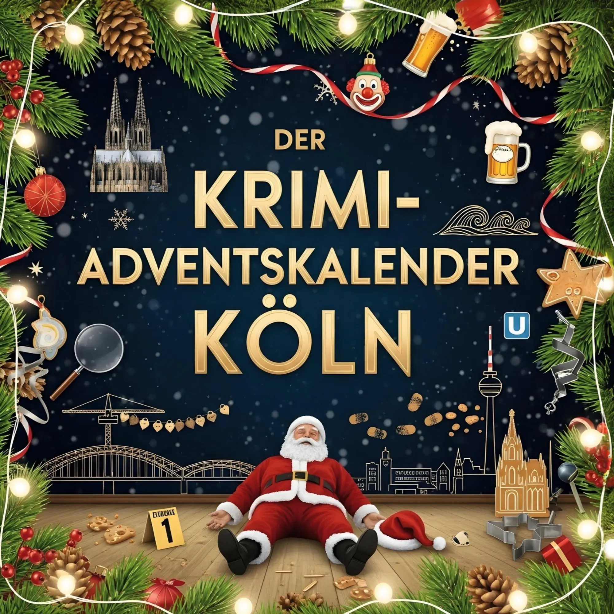 Cover: 9783695300013 | Der Krimi-Adventskalender Köln | Mordsverdächtig in 24 Akten | Krüger